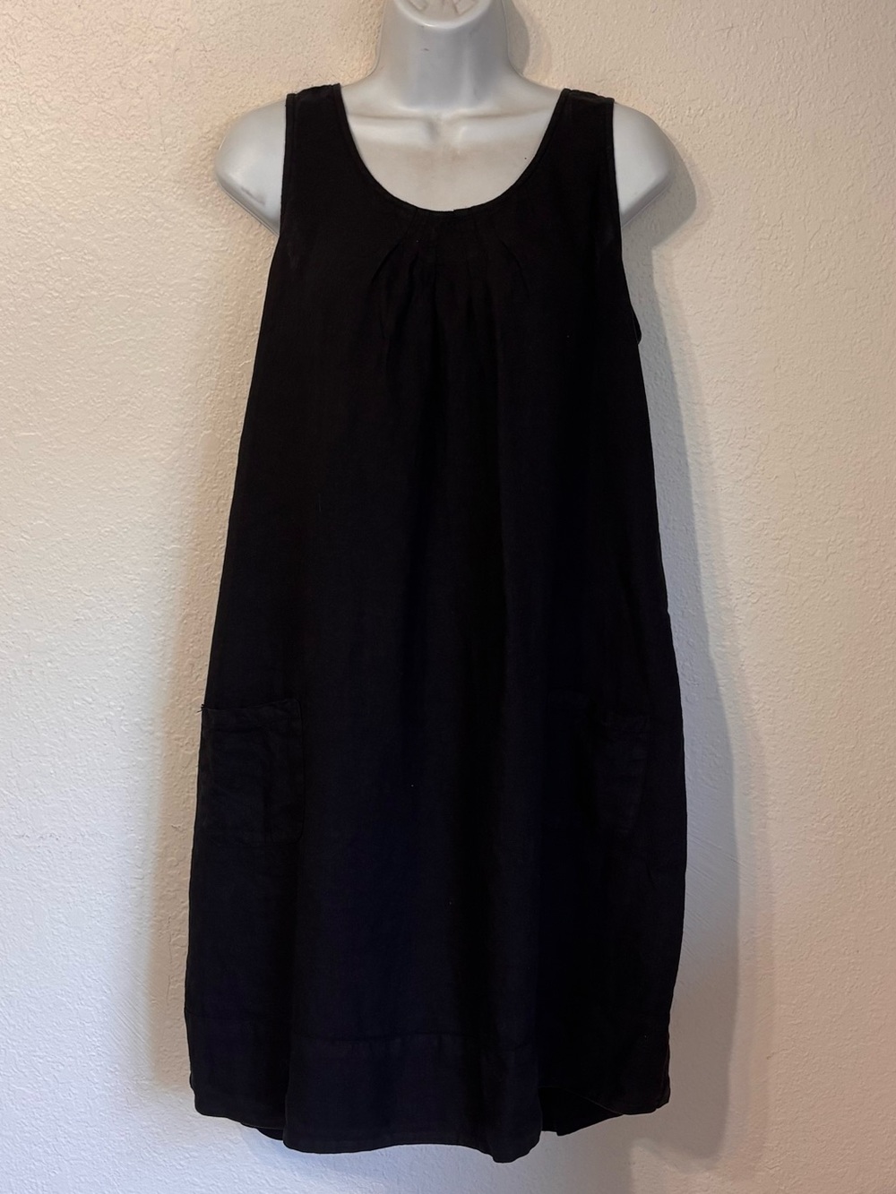 Cut Loose Lagenlook Linen Patch Pocket Tunic Dress Small